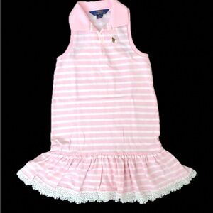 Polo by Ralph Lauren Pink and White Striped dress